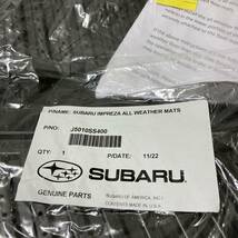 《希少》US スバル 純正 00-07 インプレッサ ALL WEATHER MATS ラバー フロア マット 1台分◆◇SUBARU IMPREZA WRX 防水 カーゴ 北米 USDM_画像3