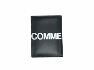 COMME des GARCONS ( Comme des Garcons ) HUGE LOGO WALLET BLACK folding twice purse change purse . less SA0641HL-BKBKOS black leather wi men's /091