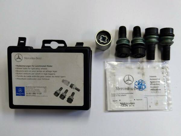 中古品 Mercedes-Benz メルセデス ベンツ 純正 アルミホイール用ロックボルト A0019901107