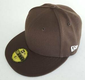 【極美】NEW ERA 59FIFTY 茶 無地 6 7/8 blank fitted cap brown ニューエラ 59フィフティー ブランク