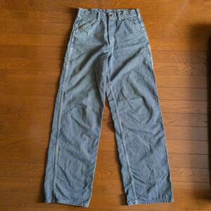 [最初期 Warehouse 90's ヒッコリー ペインターパンツ 31]rrl levis 501xx big e ヴィンテージ us army navy m65 m51 ベイカーパンツ m52