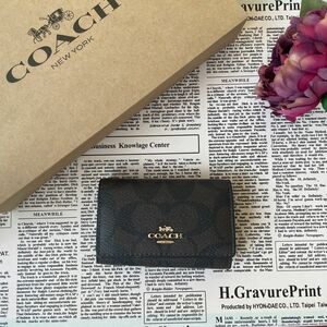 【新品】COACHキーケース　ダークブラウン　コーチ　F77998 IMAA8