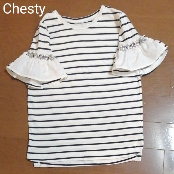 chesty ボーダーカットソー