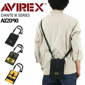 ネックホルダー AVIREX 新作 メンズ 男女兼用 ユニセックス ブランド 斜め掛けバッグ ショルダーバッグ アヴィレックス AX2090 カーキ