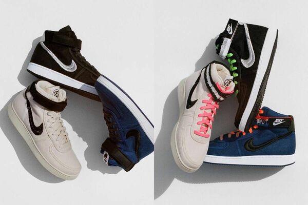 STSSY & NIKE VANDAL HI - FOSSIL / US 9 