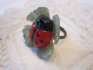 Vintege antique Coccihlle Lady bug France ヴィンテージ てんとう虫モチーフ 指輪 リング デッドストック品 アンティーク