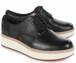 Clarks 26cm スニーカー ブラック レザー 革 ウエッジ スリッポン ヒール スポーツ トレーニング パンプス ブーティー バレエ AA34