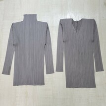 PLEATS PLEASE ISSEY MIYAKE プリーツ プリーズ イッセイ ミヤケ プリーツ デザイン アンサンブル ハイネック カットソー カーディガン_画像1