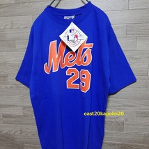 【訳有】 MLB ニューヨーク メッツ 吉井理人 ＃29 ユニフォーム Tシャツ L size 未使用 ヴィンテージ 90s Majestic 吉井監督 千葉ロッテ_画像3