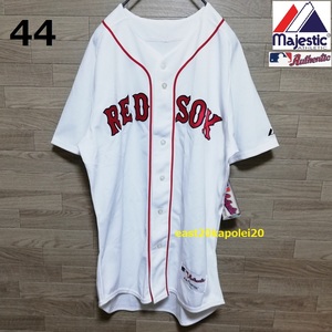 MLB BOSTON REDSOX ボストン レッドソックス ロゴ 刺繍 USA製 オーセンティック ユニフォーム 44 size 未使用 マジェスティック Majestic