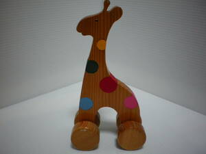  wooden toy wooden animal . rin wheel attaching intellectual training toy 