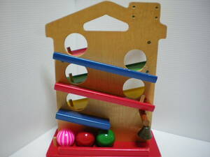  house type wooden slope toy wooden toy sphere .... ball .... intellectual training toy 