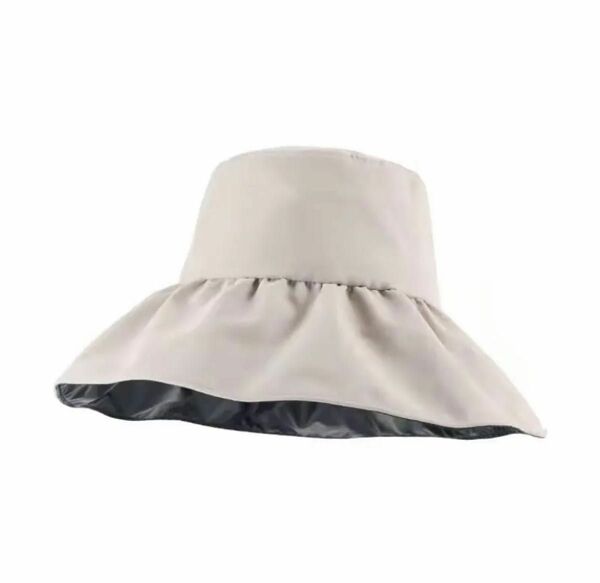 おしゃれでかわいい つば広帽子 大きいサイズ 紫外線対策 春夏 オフ白 UVカット 