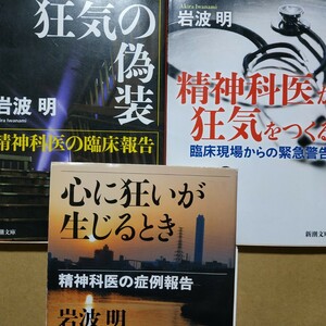 岩波明3冊 心に狂いが生じるとき 狂気の偽装 精神科医が狂気をつくる 送料230円 検索→数冊格安 面白本棚 統合失調症 うつ病 発達障害mdt