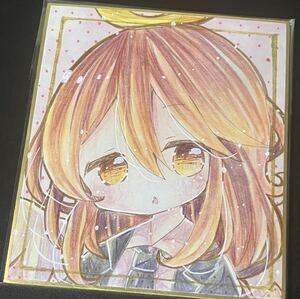 Art hand Auction 手描き イラスト 同人 色紙 チェンソーマン エンジェル 原画 直筆 小色紙, コミック, アニメグッズ, 手描きイラスト