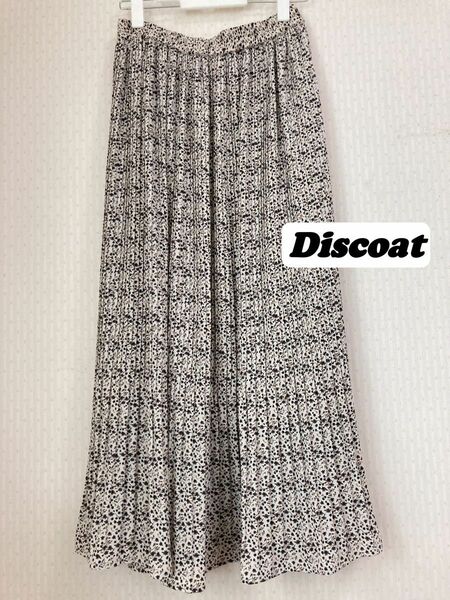 discoat/小花柄プリーツフレアスカート/美品