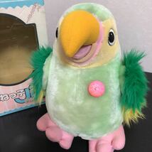 ◎① ニューまねっ子 パロ 増田屋 ぬいぐるみ オウム レトロ 玩具 おもちゃ (通電確認済み)_画像2