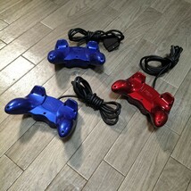 ★PS2 コントローラー HORI アナログ振動パッド2ターボ ブルー レッド 3個セット 動作確認済 ジャンク扱い プレステ2　プレイステーション2_画像2