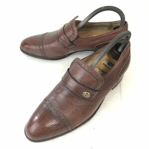 90s?Vintage/ made in Japan * Hope /hope DELUXE* wrinkle original leather / Loafer / moccasin [24.0EE/ tea /BROWN] business /dress shoes*F-116