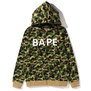 bape abc camo full zip hoodie L GREEN グリ