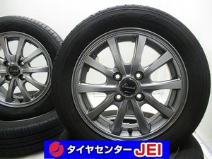 14インチ TOYO 155/65R14 4.5J+45 100 軽自動車 中古タイヤアルミホイール【4本セット】 送料無料(MA14-3535）