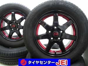 15インチ 195/65R15 6J+45 114.3 セレナ ミシュラン 中古タイヤアルミホイール【4本セット】 送料無料(MA15-3542）