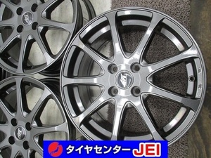 16インチ BADX AFT 6.5J+48 100 コンパクトカー 中古アルミホイール【4本セット】送料無料(A16-4396）