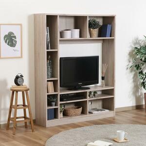 [ new goods ] television stand high type 120cm width gate type living wall surface storage TV pcs white natural < construction type > _tvhi