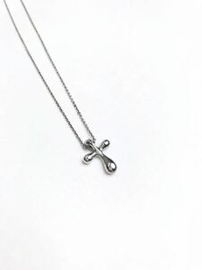 (D) TIFFANY&Co. Tiffany L sa Pele ti Cross necklace silver postage 250 jpy k①