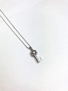 (D) 未使用 Crossfor New York クロスフォーニューヨークN.Y KeyPandant-2 SV925 ネックレス シルバー 送料250円