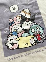 定価￥2200★新品 Mサイズ　 ナガノ×サンリオキャラクターズ 半袖Tシャツ シナモン プリン はんぎょどん マイメロ sanrio ちいかわ　即決_画像3