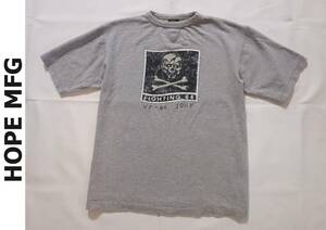 【送料無料】美品 希少 HOPE MFG スカルフラッグ VF84 プリント 肉厚 半袖Tシャツ メンズ M グレー アメリカ海軍 第84戦闘飛行隊 サバゲ