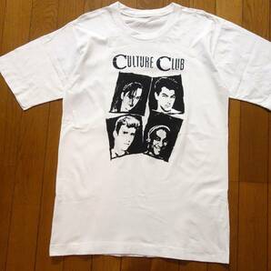 【送料無料】新品 激レア 80s CULTURE CLUB カルチャークラブ バンドTシャツ 白 メンズ M位 ボーイジョージ PET SHOP BOYS DAVID BOWIE