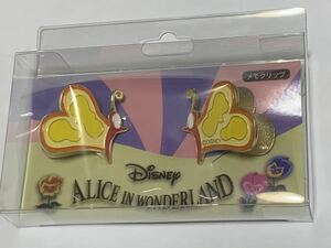 アリスインワンダーランド Alice In Wonderland 不思議の国のアリス メモクリップ　クリップ　(未使用)