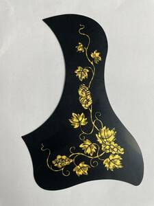  new goods acoustic guitar for pick guard gray p black / Gold approximately 17cm×12cm \500 prompt decision ( postage the cheapest 94 jpy ~) Fork guitar DD