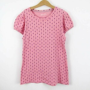 ギャップキッズ 総柄 半袖Tシャツ ラウンドネック トップス 女の子用 160サイズ ピンク キッズ 子供服 GAPKIDS