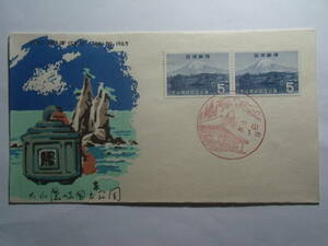 Oyama Oki National Park OYAMA FDC Первый день обложки II Мисако 103-4