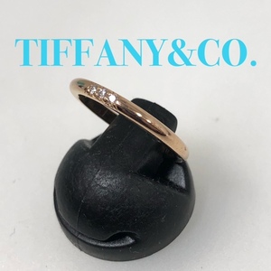 【TIFFANY&CO.】ティファニー バンドリング ダイヤ3石 750刻印 箱