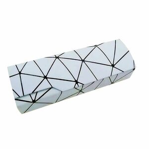  glasses case opening and closing type geo me Trick pattern stylish ( blue )