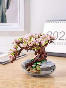 ブロック LEGO レゴ 互換 桜 サクラ ツリーハウス おもちゃ 盆栽 桜の花 知育玩具 知育 運動能力 創造 知恵 遊び