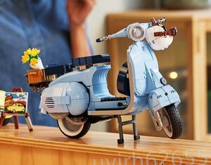  popular recommendation * block Lego interchangeable bike Vespa motorcycle two wheel car retro hobby collection intellectual training toy display collection 