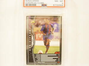 PSA оценка settled Panini WCCF 2004-2005 чёрный ronauji-nyoRonaldinho Gaucho 1980 Brazil No.10 FC Barcelona 04-05 PSA8