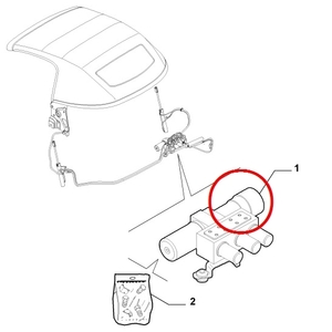  new goods! Alpha Romeo 939 Spider roof top softtop oil pressure repair motor 71747952