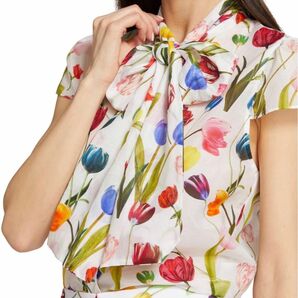 Alice Olivia Jeannie Tulip Print shirt S 新品、未使用