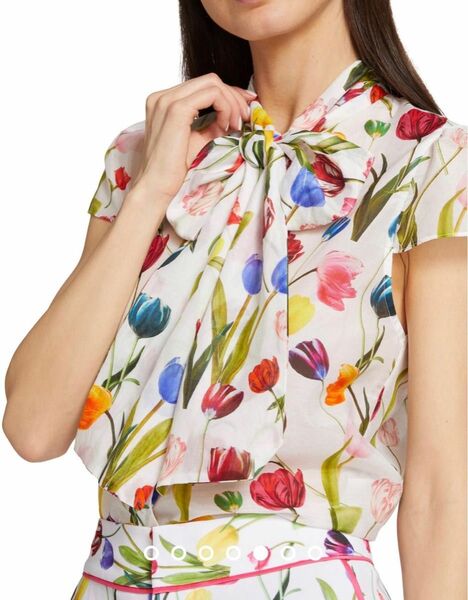 Alice Olivia Jeannie Tulip Print shirt S 新品、未使用