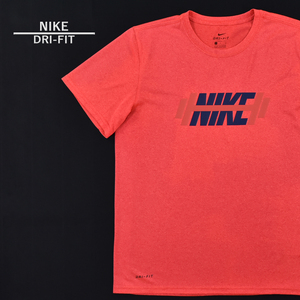 送料300円│NIKE ナイキ ★ DRI-FIT ドライフィット 半袖 Tシャツ 赤 メンズ L