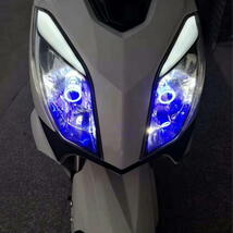 バイク用 LEDヘッドライト イカリング搭載 冷却ファン搭載 高輝度 COB アルミ構造 2本セット_画像5