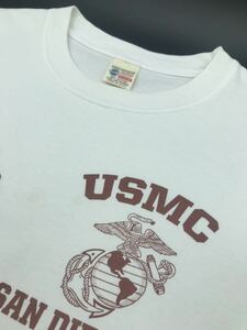 【アメリカ製】バズリクソンズ 半袖BUZZ RICKSON’S U.S.MARINE CORPS Teeシャツミリタリー USA製 丸胴 白M