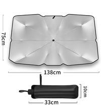  サンシェード 折り畳み式 傘型 車用 パラソル 遮光 遮熱 UVカット 断熱 パラソル 日差し 紫外線 ブロック アルミシート フロントガラス_画像5