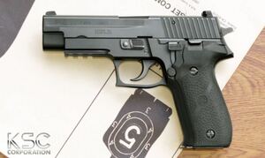 【ご奉仕品】実物 ホーグ製ラバーグリップ標準装備モデル KSC SIG P226R HW ヘヴィウェイト